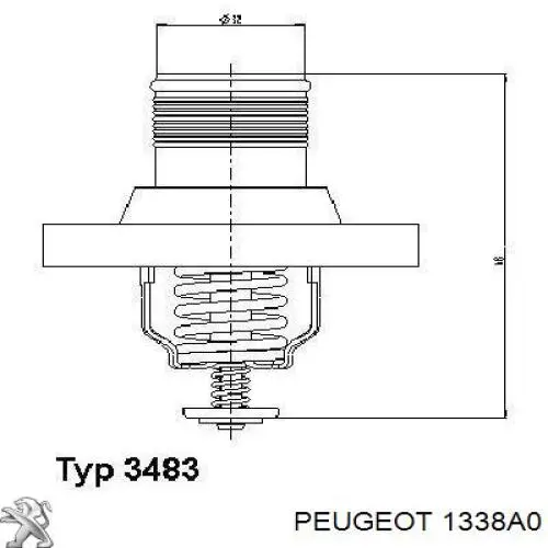 Автомобільний термостат Peugeot/Citroen 1338A0 ціна, від 22.31 USD