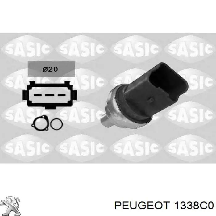 Купити 1338C0 Peugeot/Citroen Датчик температури охолоджуючої рідини