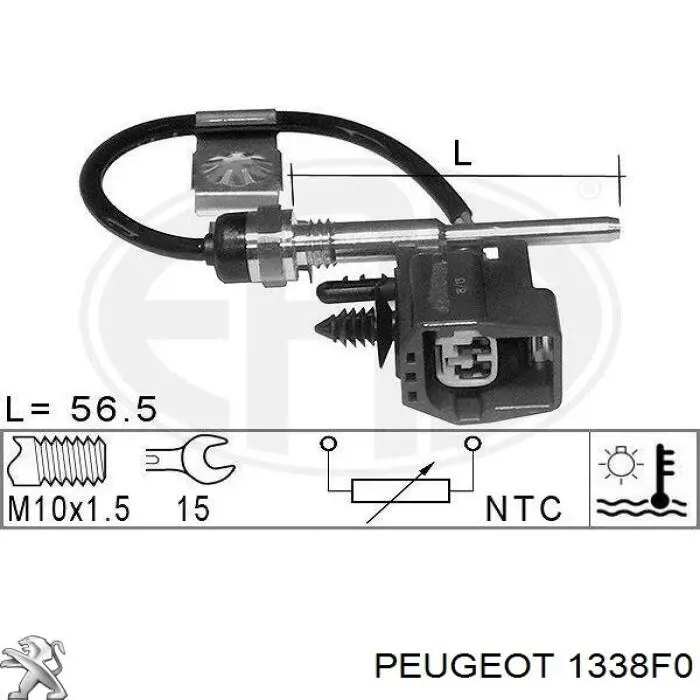 Термодатчик охолоджуючої рідини Peugeot/Citroen 1338F0 ціна, від 11.00 USD