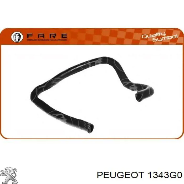 Купити 1343G0 Peugeot/Citroen Шланг/патрубок радіатора охолодження, нижній