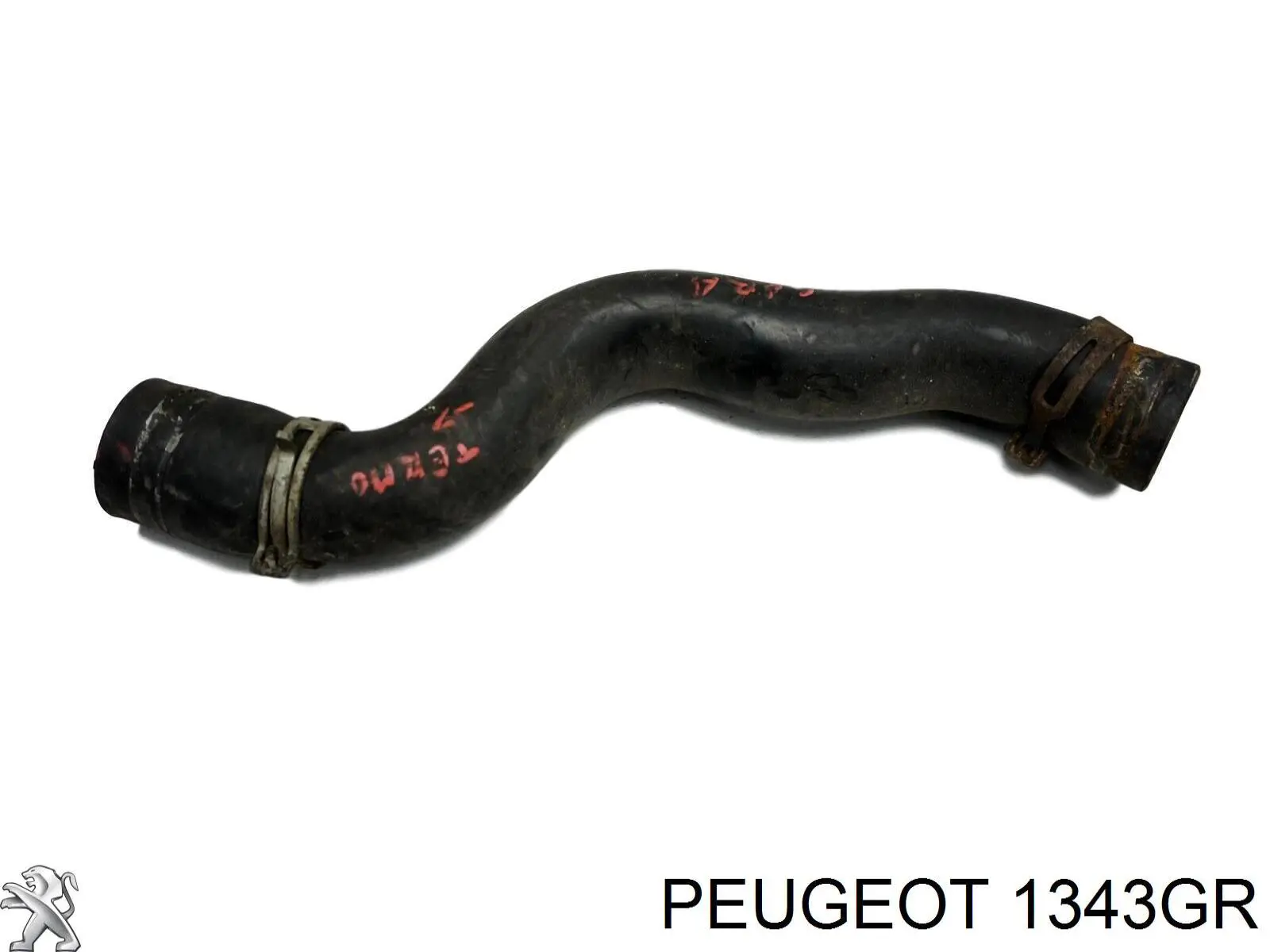1343GR Peugeot/Citroen шланг/патрубок радіатора охолодження, верхній