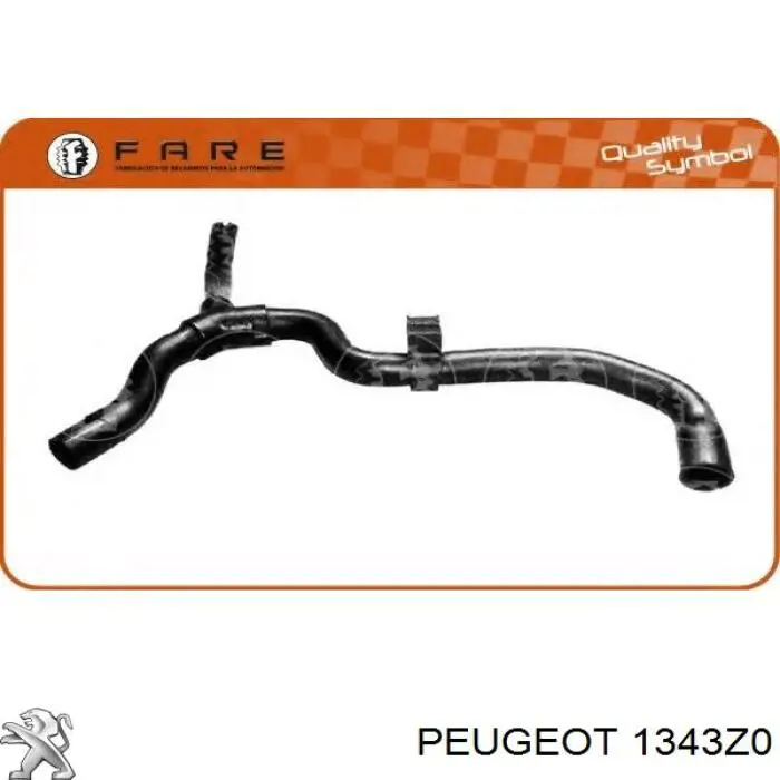 1343Z0 Peugeot/Citroen Шланг/патрубок радіатора охолодження, нижній