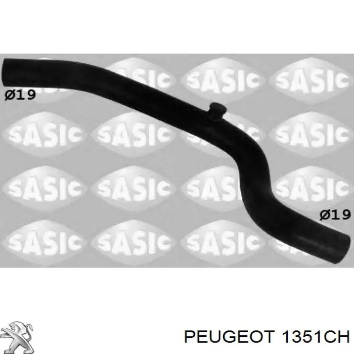 Шланг/патрубок радіатора охолодження, нижній 1351CH Peugeot/Citroen