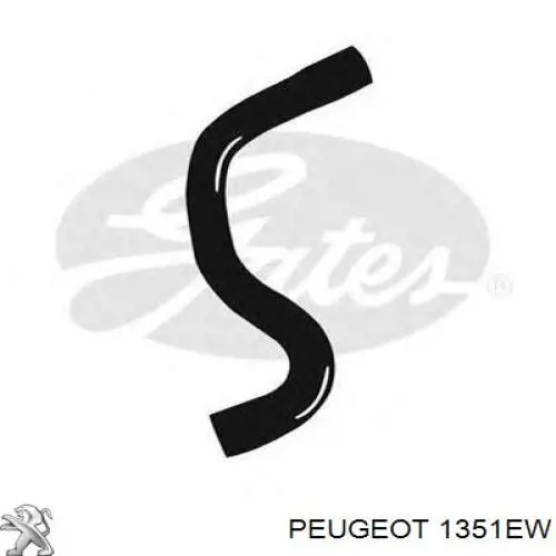 Купити 1351EW Peugeot/Citroen Шланг/патрубок радіатора охолодження, нижній
