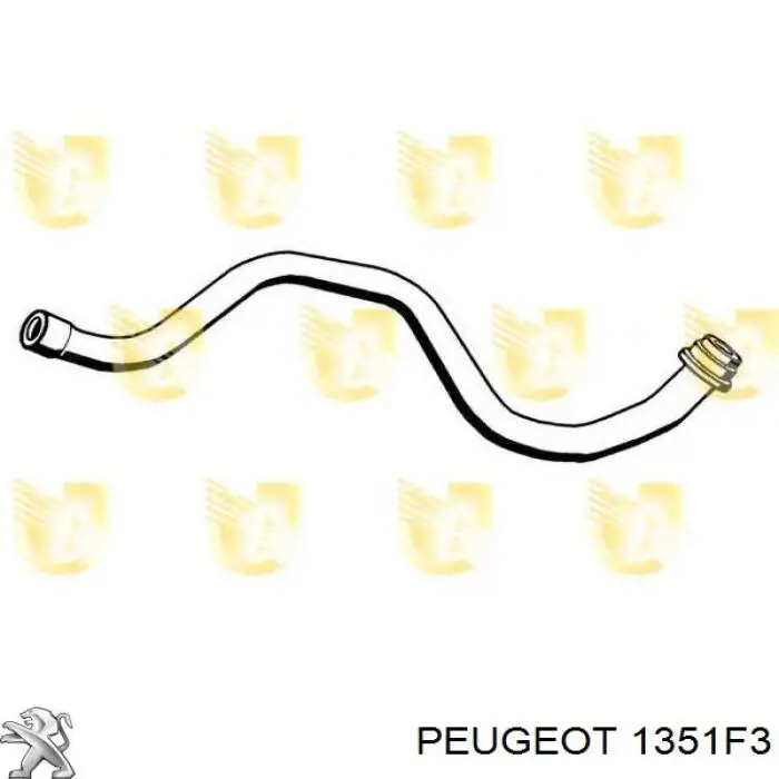 1351F3 Peugeot/Citroen Шланг/патрубок радіатора охолодження, нижній
