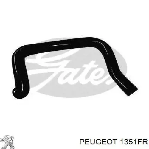 Купити 1351FR Peugeot/Citroen Шланг/патрубок радіатора охолодження, нижній