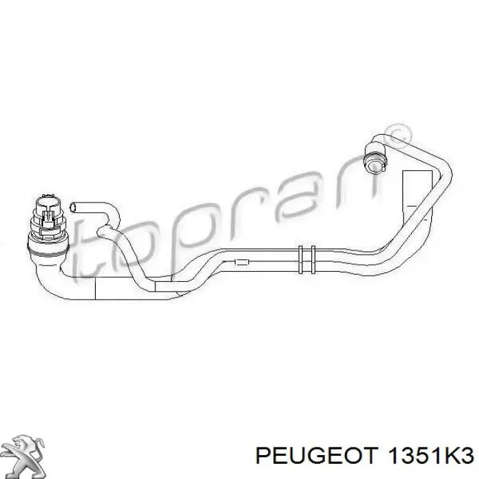 Шланг/патрубок радіатора охолодження, нижній 95667383 Peugeot/Citroen