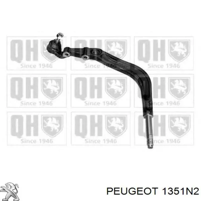 1351N2 Peugeot/Citroen шланг/патрубок радіатора охолодження, нижній