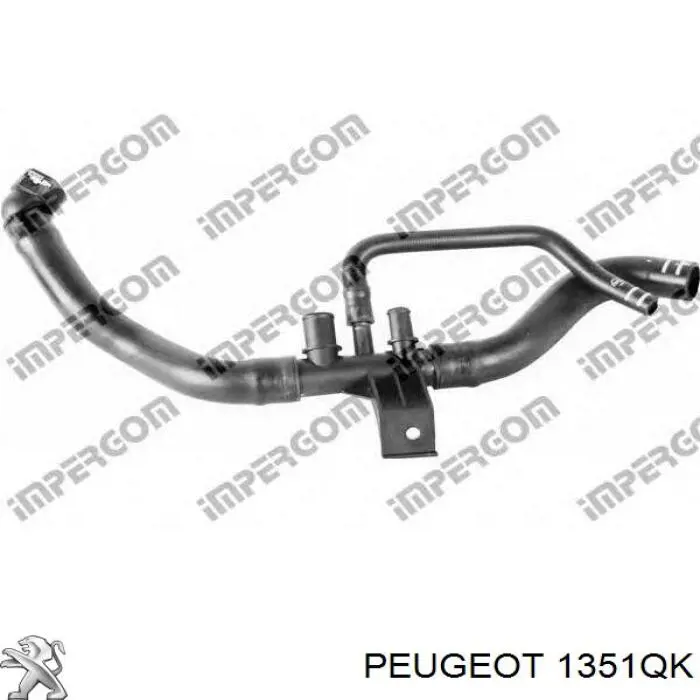 1351QK Peugeot/Citroen шланг/патрубок радіатора охолодження, нижній