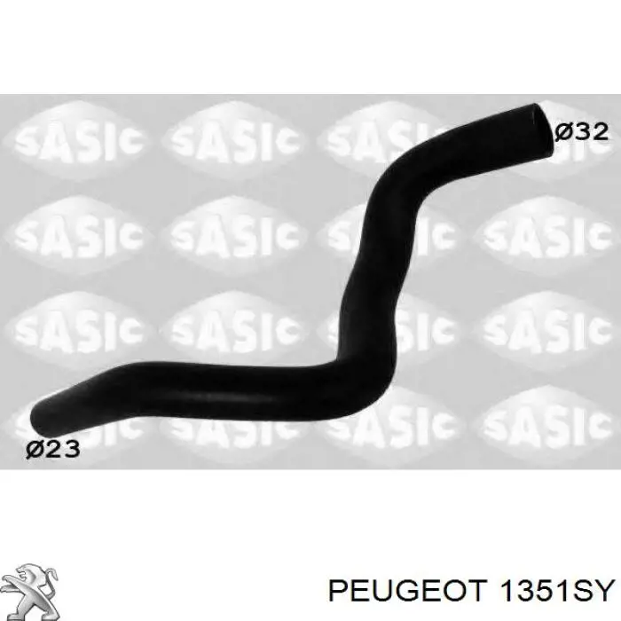 1351SY Peugeot/Citroen шланг/патрубок радіатора охолодження, верхній