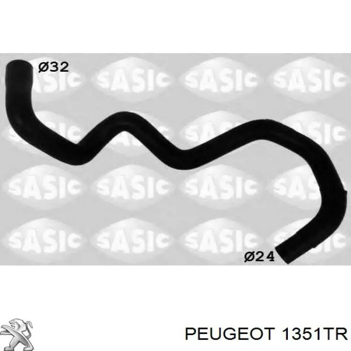 Шланг/патрубок радіатора охолодження, нижній 1351TR Peugeot/Citroen