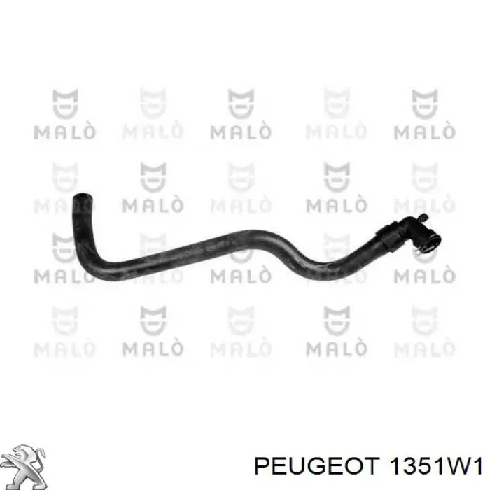 Купити 1351W1 Peugeot/Citroen Шланг/патрубок радіатора охолодження, нижній