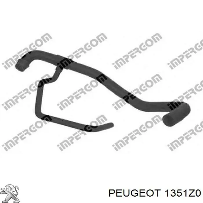 Шланг/патрубок радіатора охолодження, нижній Peugeot/Citroen 1351Z0 ціна, від 33.84 USD