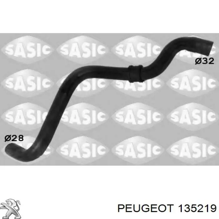 Купити 135219 Peugeot/Citroen Шланг/патрубок радіатора охолодження, нижній