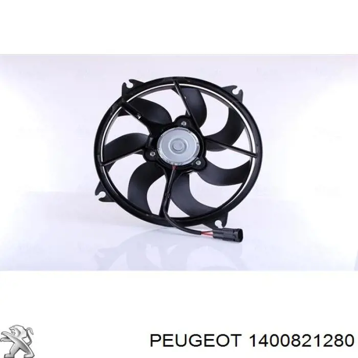 1400821280 Peugeot/Citroen електровентилятор охолодження в зборі (двигун + крильчатка, лівий)
