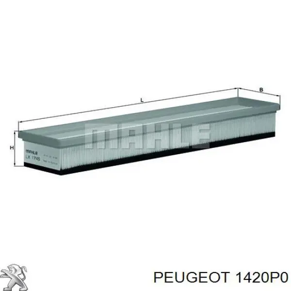 Корпус повітряного фільтра Peugeot/Citroen 1420P0 ціна, від 50.67 USD