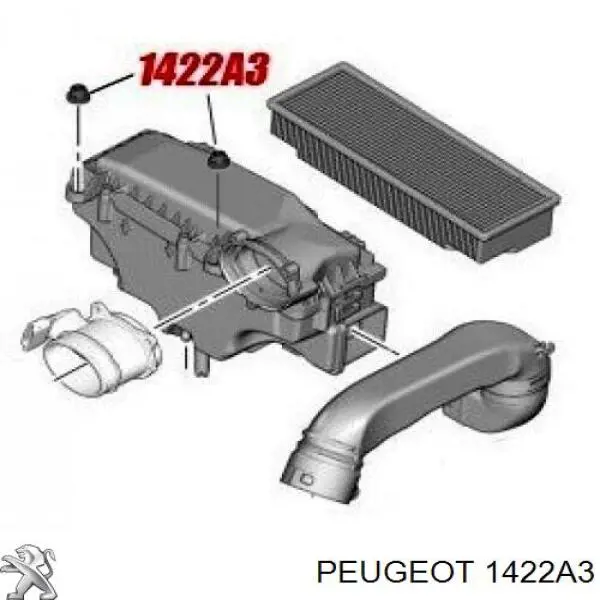 Купити 1422A3 Peugeot/Citroen Подушка корпусу повітряного фільтра