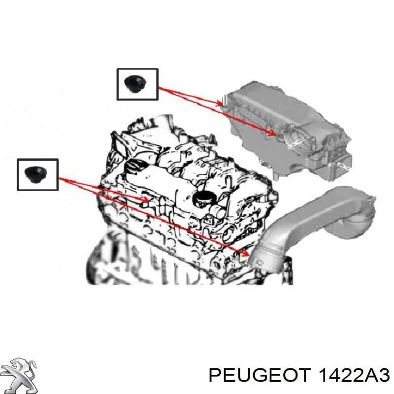1422A2 Peugeot/Citroen Подушка корпусу повітряного фільтра