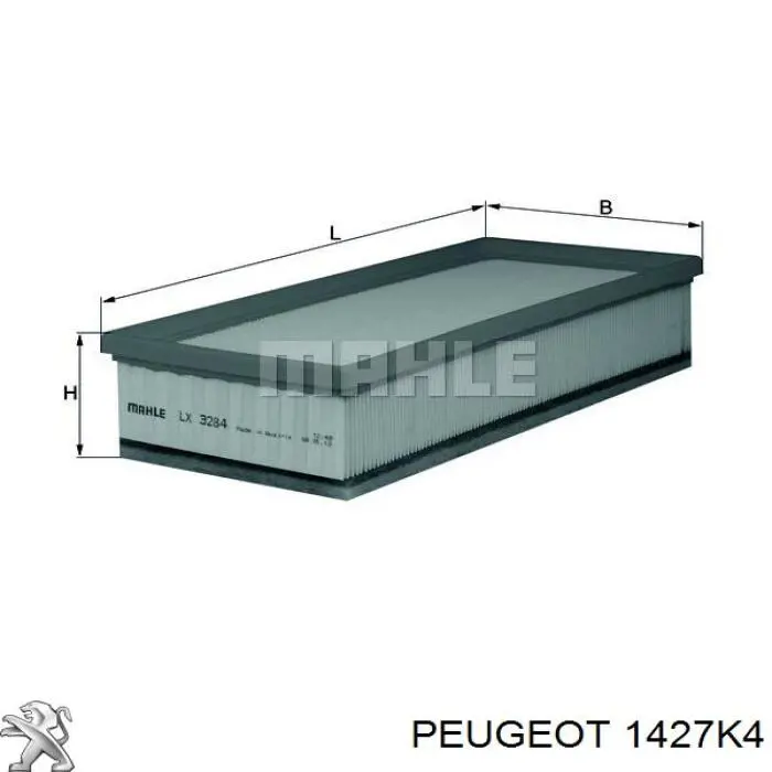 Корпус повітряного фільтра 1427K4 Peugeot/Citroen