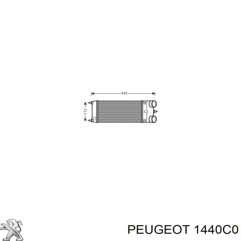 1440C0 Peugeot/Citroen радіатор интеркуллера