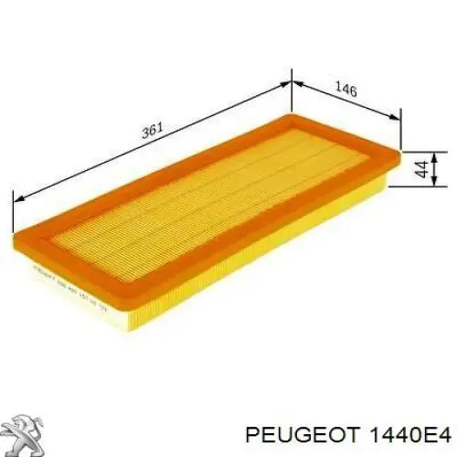 Корпус повітряного фільтра, нижня частина 1440E4 Peugeot/Citroen