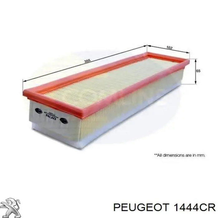 1444CR Peugeot/Citroen Повітряний фільтр двигуна