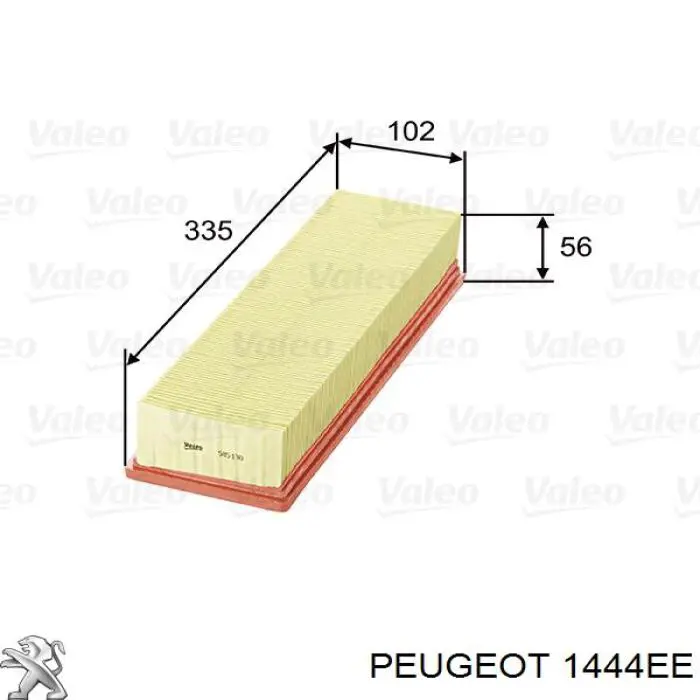 1444EE Peugeot/Citroen фільтр повітряний