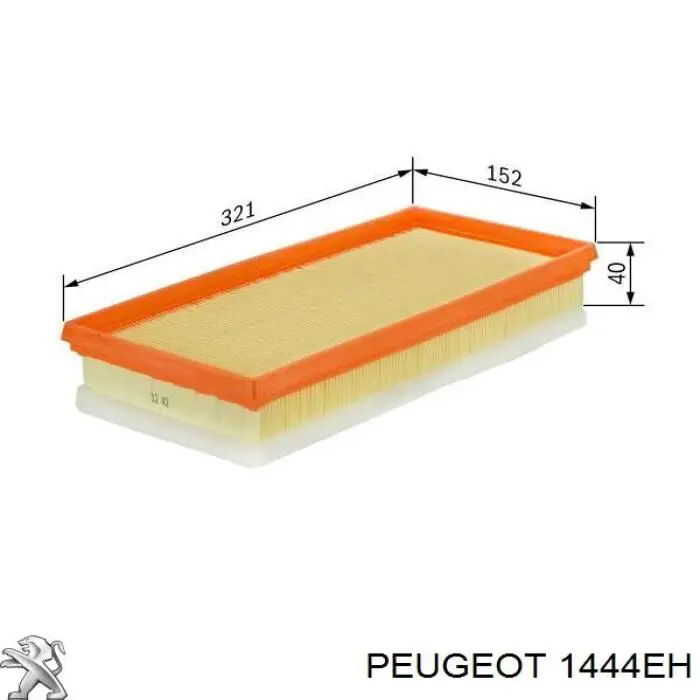 1444EH Peugeot/Citroen фільтр повітряний