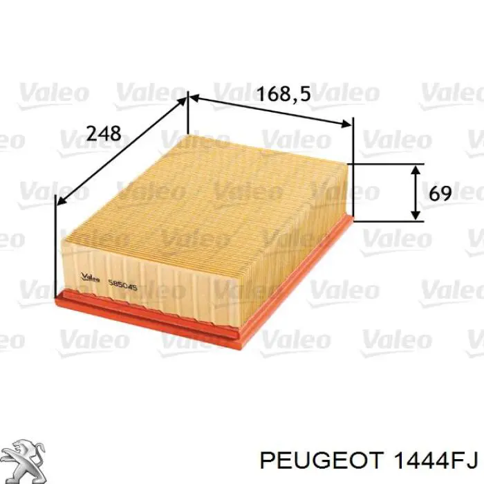 Фільтр повітряний 1444FJ Peugeot/Citroen