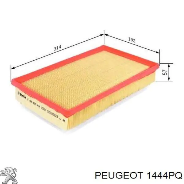 Купити 1444PQ Peugeot/Citroen Автомобільний фільтр повітря