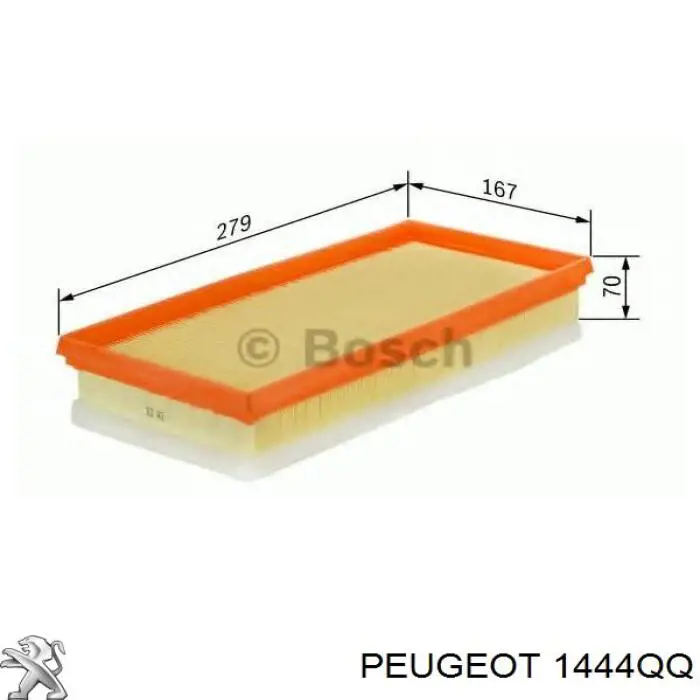 Купити 1444QQ Peugeot/Citroen Автомобільний фільтр повітря