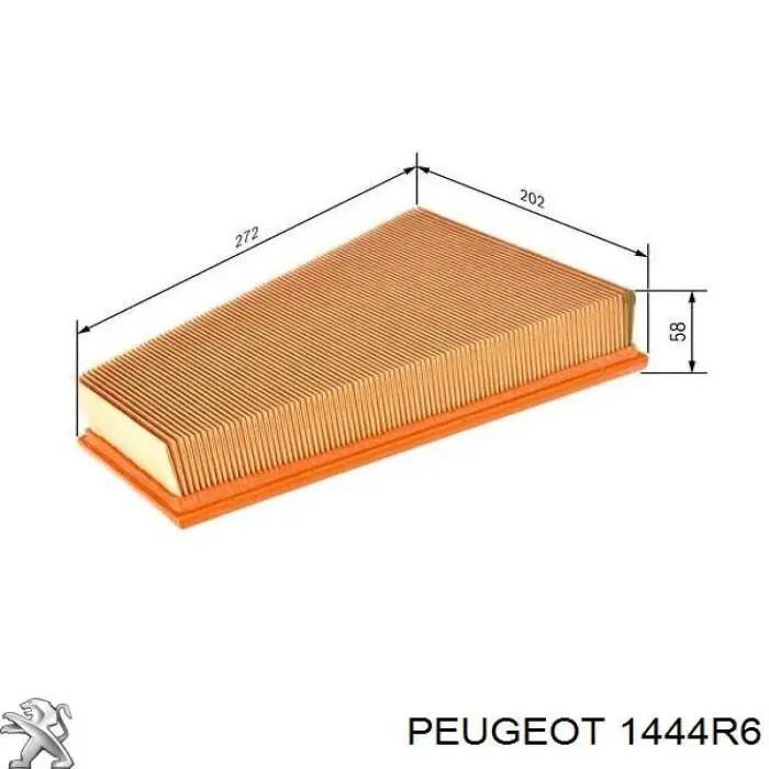 Елемент повітряного фільтра Peugeot/Citroen 1444R6 ціна, від 5.07 USD