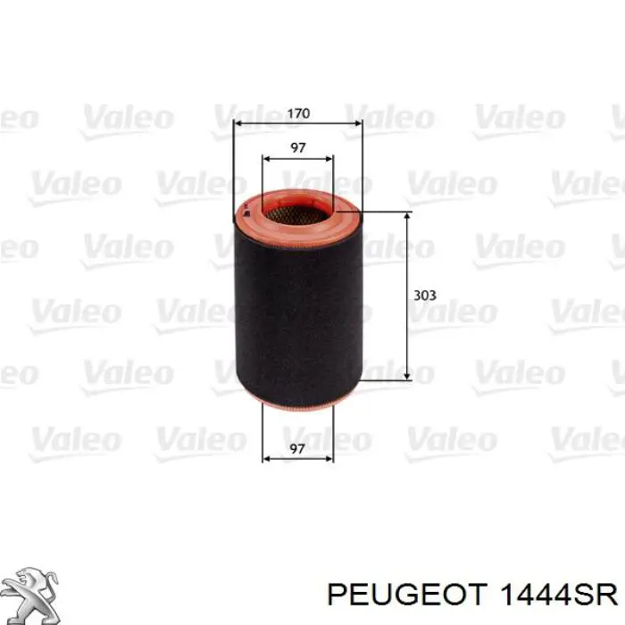 1444SR Peugeot/Citroen Повітряний фільтр двигуна