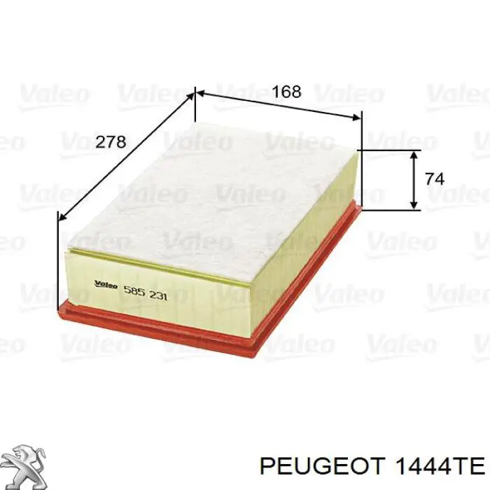 Повітряний фільтр 1444TE Peugeot/Citroen