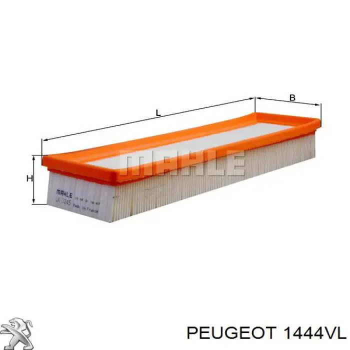 Елемент повітряного фільтра Peugeot/Citroen 1444VL ціна, від 4.89 USD