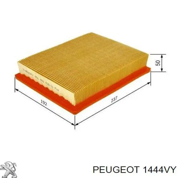1444VY Peugeot/Citroen Повітряний фільтр двигуна