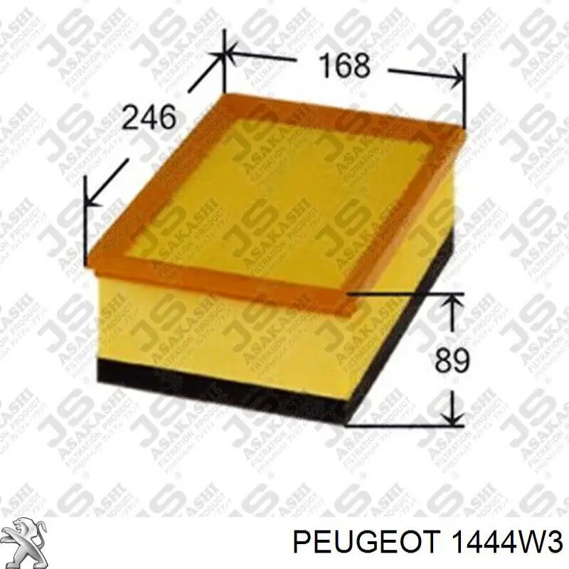 Купити 1444W3 Peugeot/Citroen Автомобільний фільтр повітря