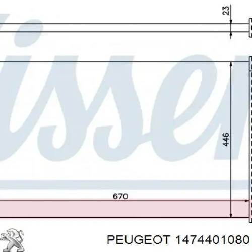 Купити 1474401080 Peugeot/Citroen Радіатор двигуна