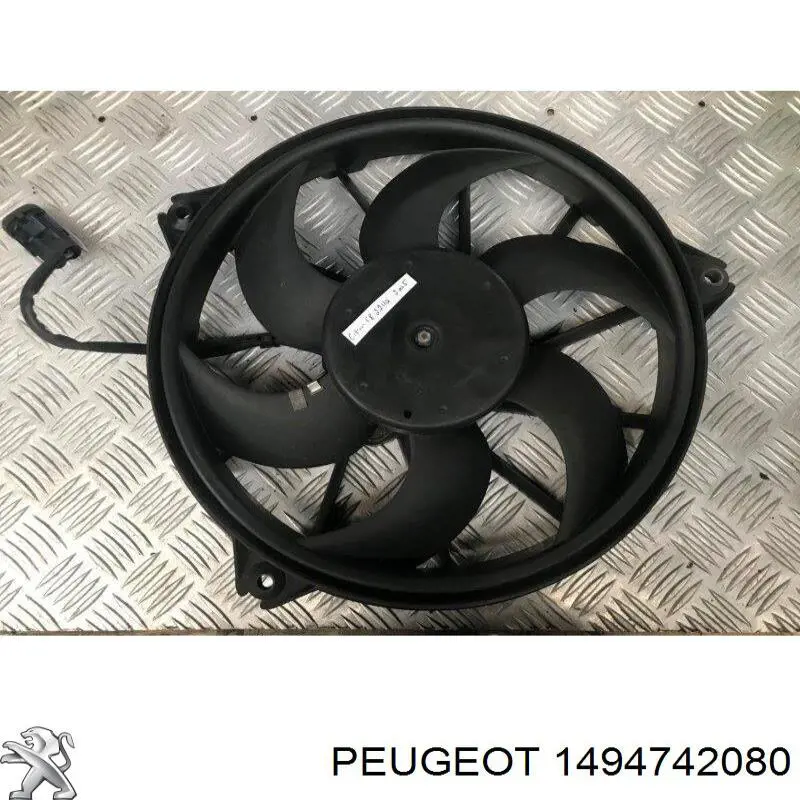 Електровентилятор охолодження в зборі (мотор + крильчатка), правий Peugeot/Citroen 1494742080 ціна, від 95.92 USD