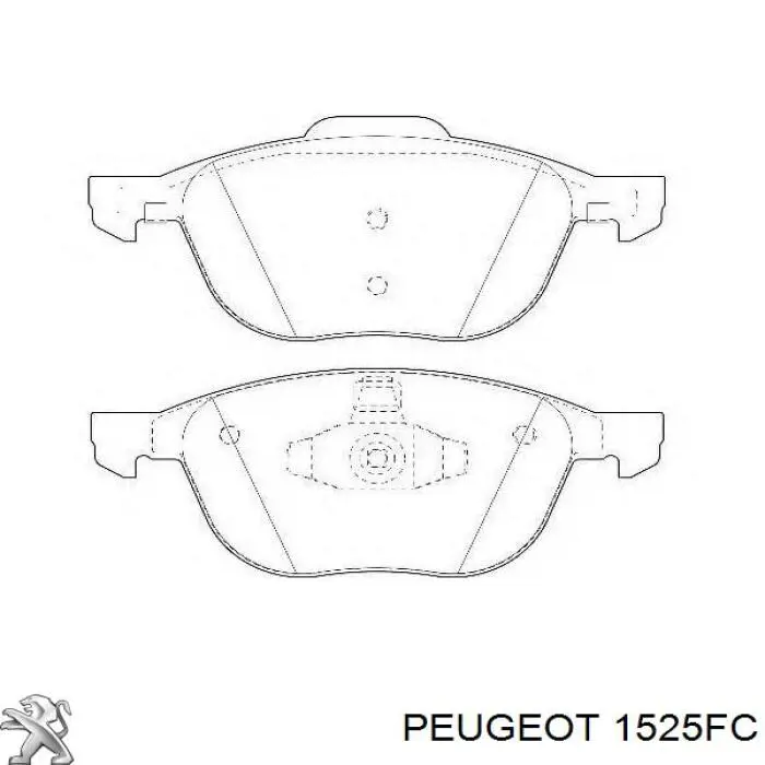 1525FC Peugeot/Citroen Передні гальмівні колодки
