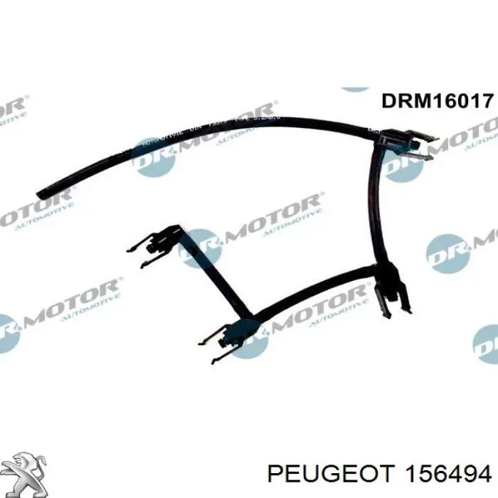 156494 Peugeot/Citroen трубка паливна, зворотня від форсунок