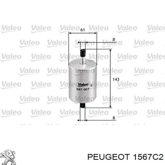 Фільтр тонкого очищення палива Peugeot/Citroen 1567C2 ціна, від 20.08 USD