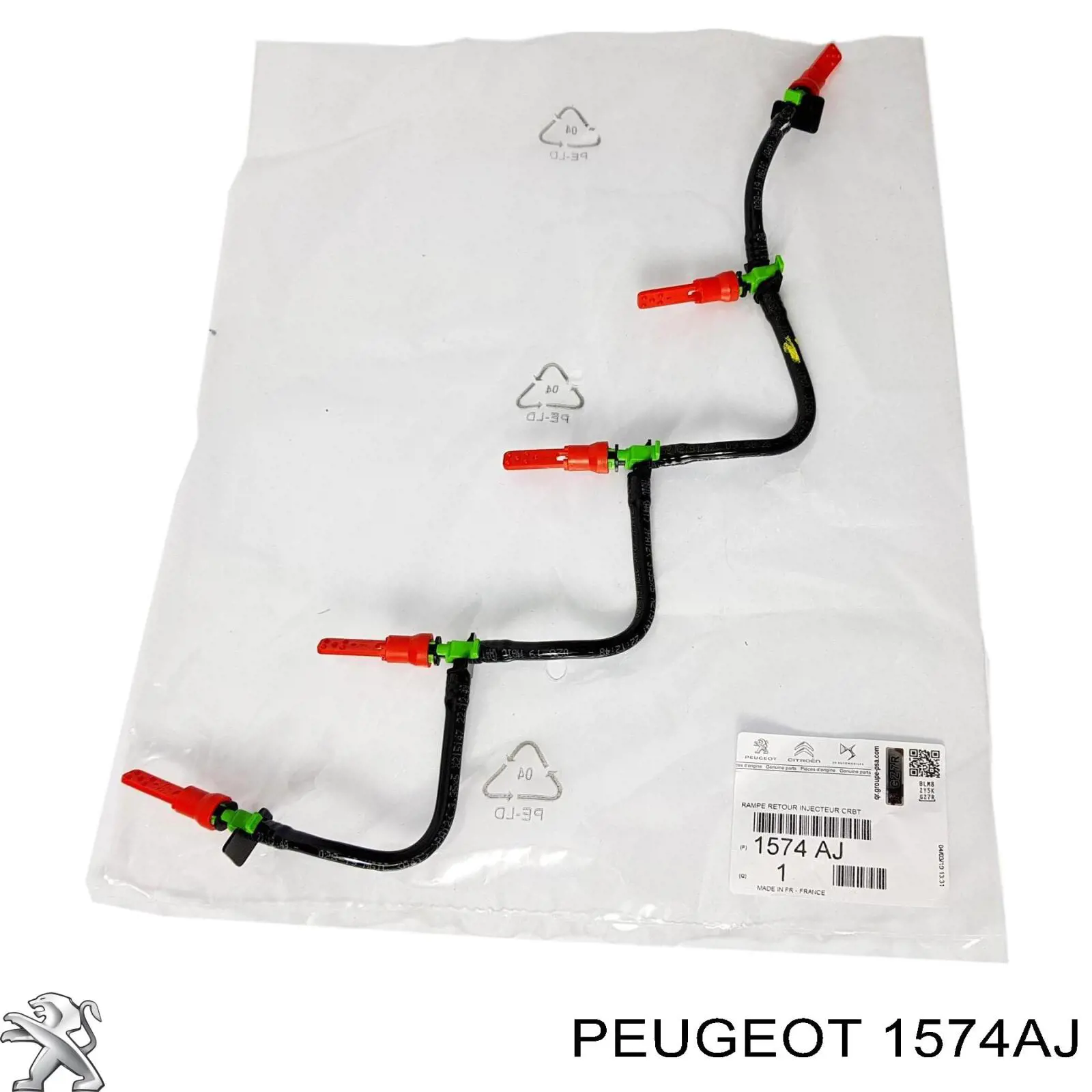 Купити 1574AJ Peugeot/Citroen Трубка паливна, зворотня від форсунок