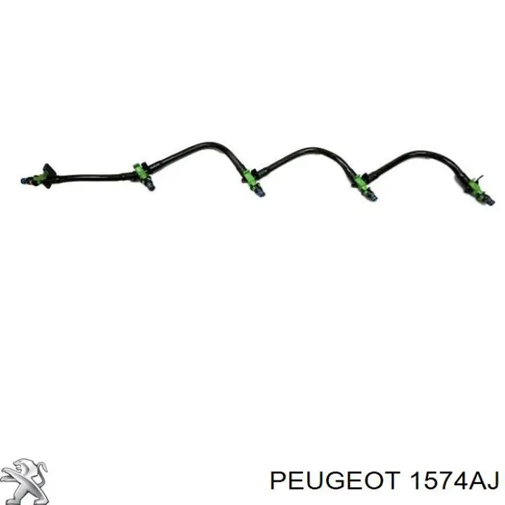 1574AJ Peugeot/Citroen Трубка паливна, зворотня від форсунок