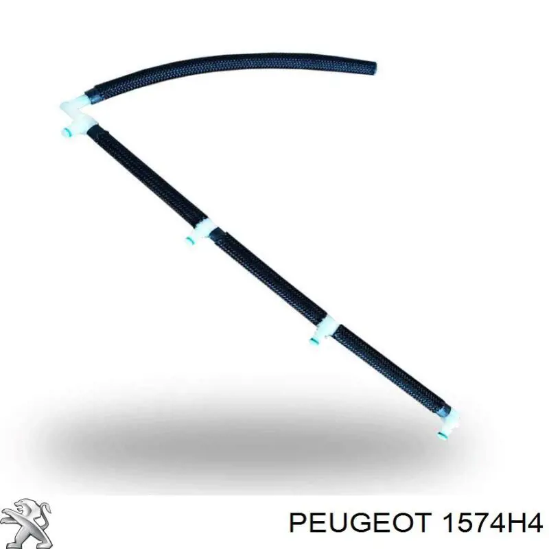 Трубка паливна, зворотня від форсунок 1574H4 PEUGEOT