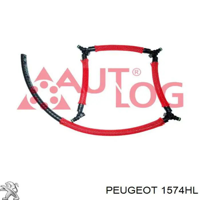 Трубка паливна, зворотня від форсунок 1574HL Peugeot/Citroen