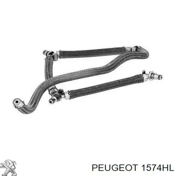 1574HL Peugeot/Citroen трубка паливна, зворотня від форсунок