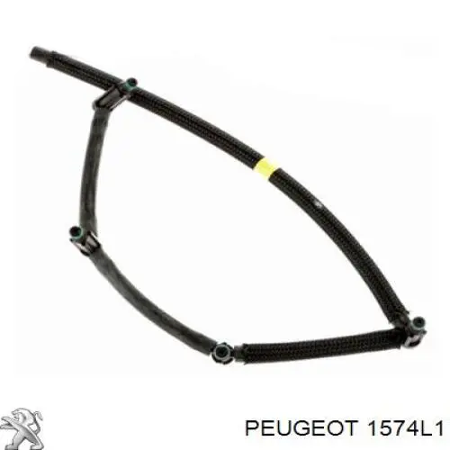 Трубка паливна, зворотня від форсунок Peugeot/Citroen 1574L1 ціна, від 12.62 USD