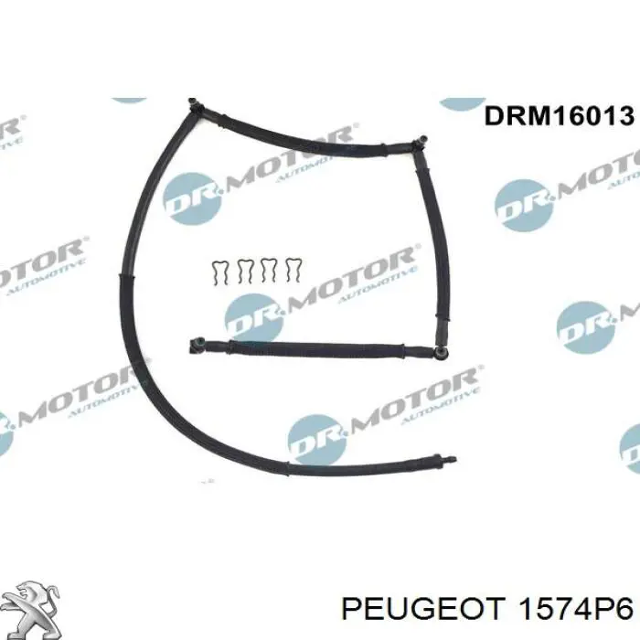 Трубка паливна, зворотня від форсунок Peugeot/Citroen 1574P6 ціна, від 14.54 USD