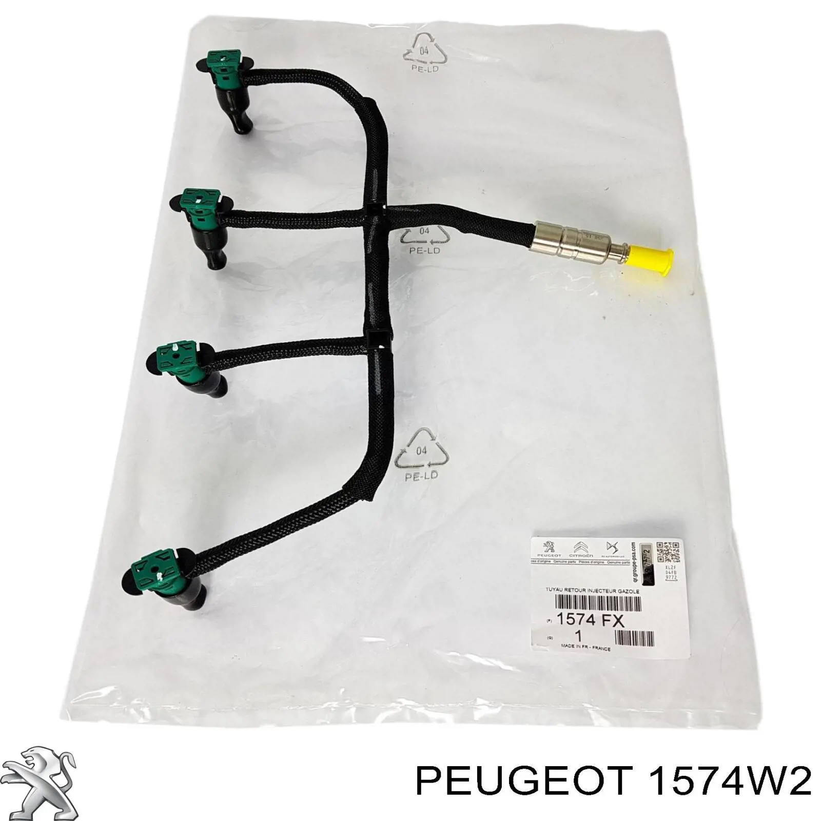 Трубка паливна, від фільтра до насосу Peugeot/Citroen 1574W2 ціна, від 47.79 USD